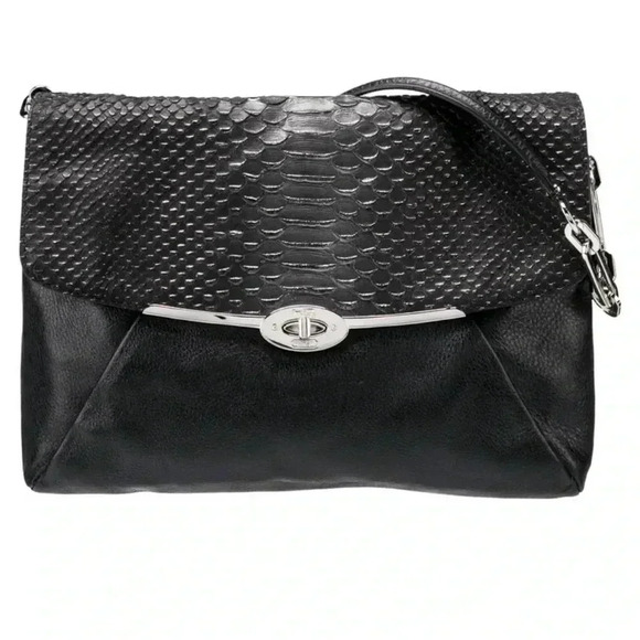 Coach 1941 black leather shoulder handbag - Picture 1 of 9